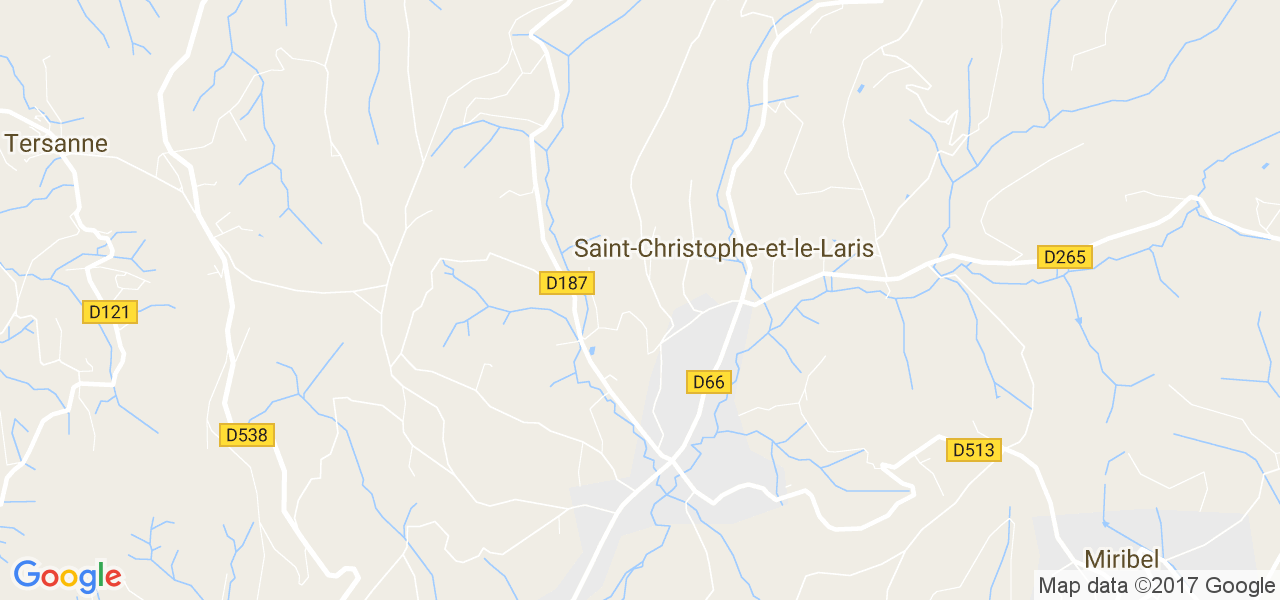 map de la ville de Saint-Christophe-et-le-Laris