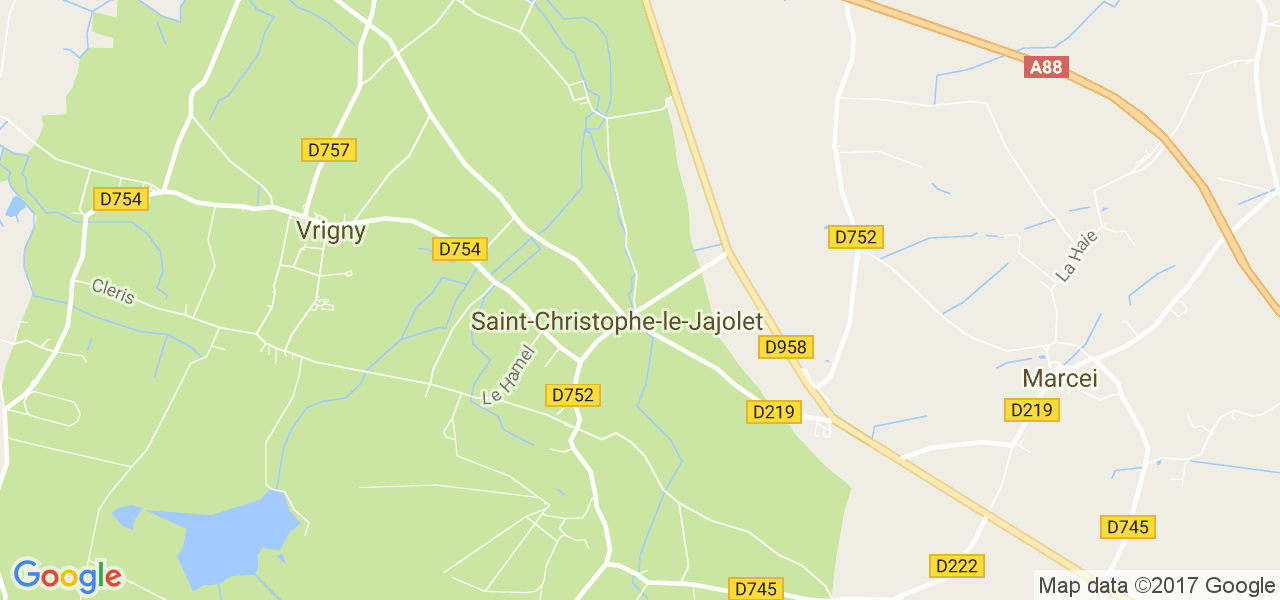 map de la ville de Saint-Christophe-le-Jajolet