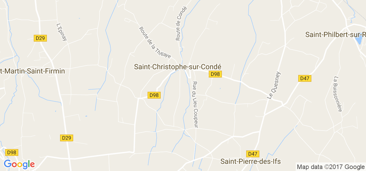 map de la ville de Saint-Christophe-sur-Condé