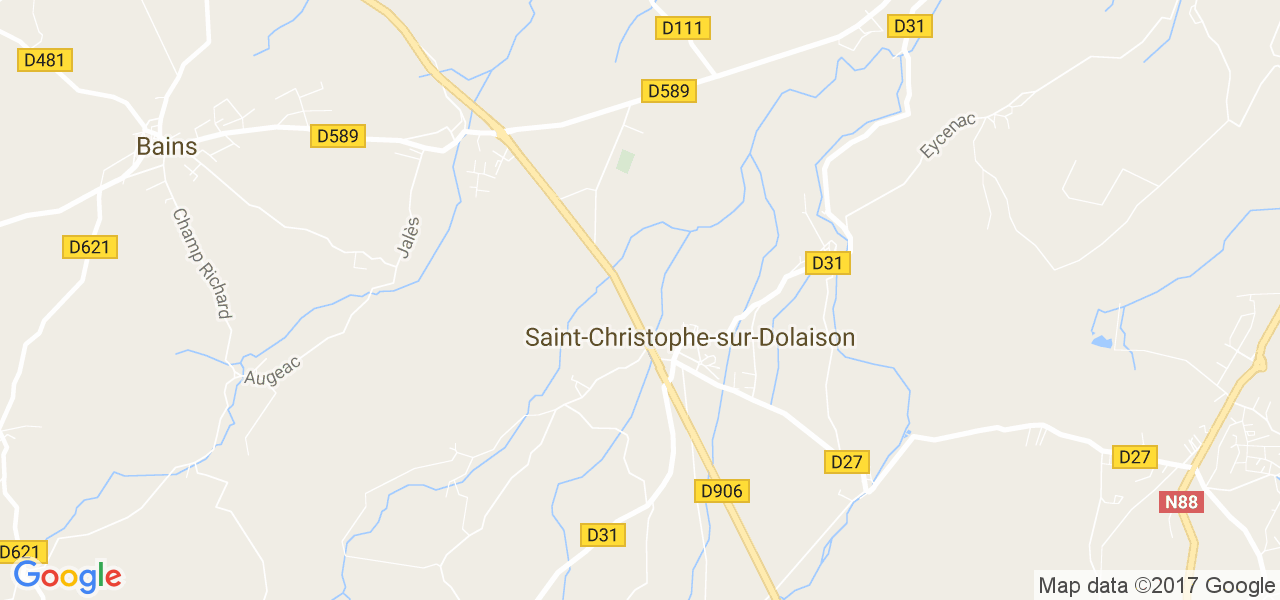 map de la ville de Saint-Christophe-sur-Dolaison