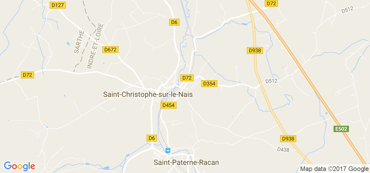 map de la ville de Saint-Christophe-sur-le-Nais