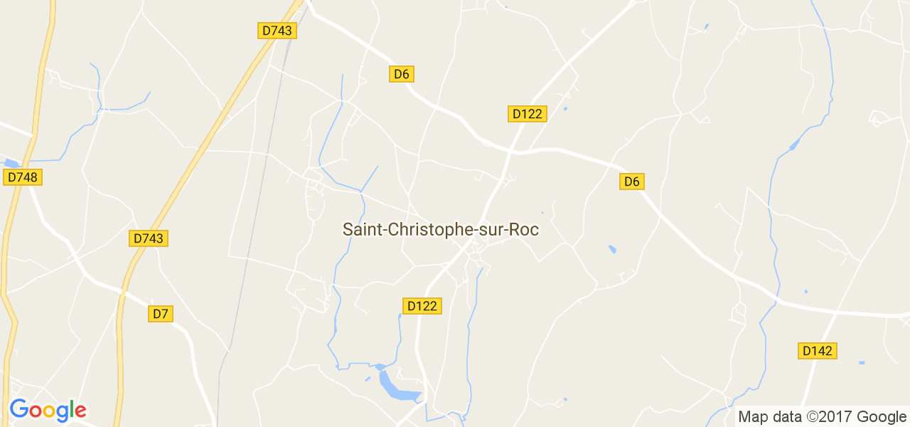 map de la ville de Saint-Christophe-sur-Roc