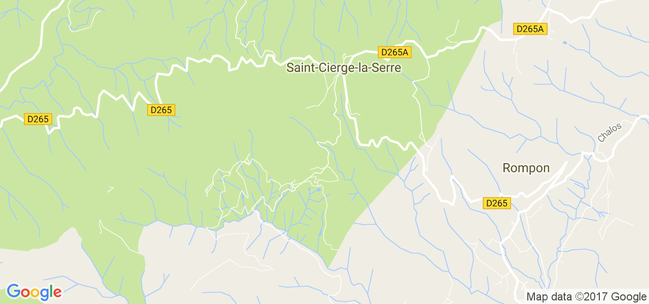 map de la ville de Saint-Cierge-la-Serre