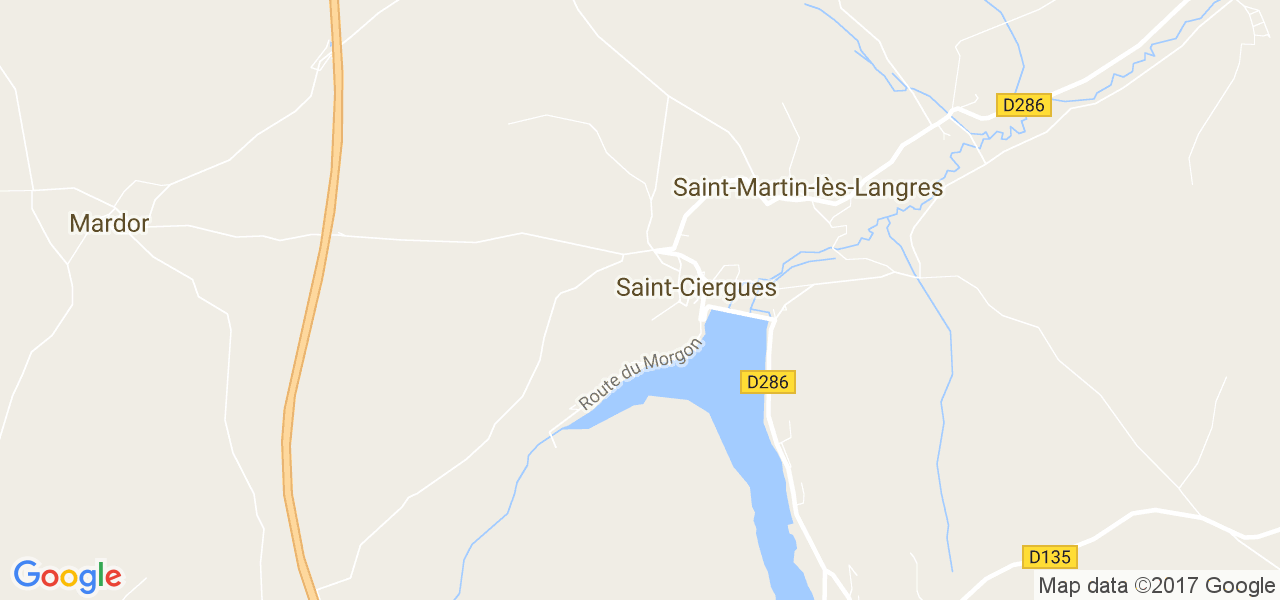 map de la ville de Saint-Ciergues