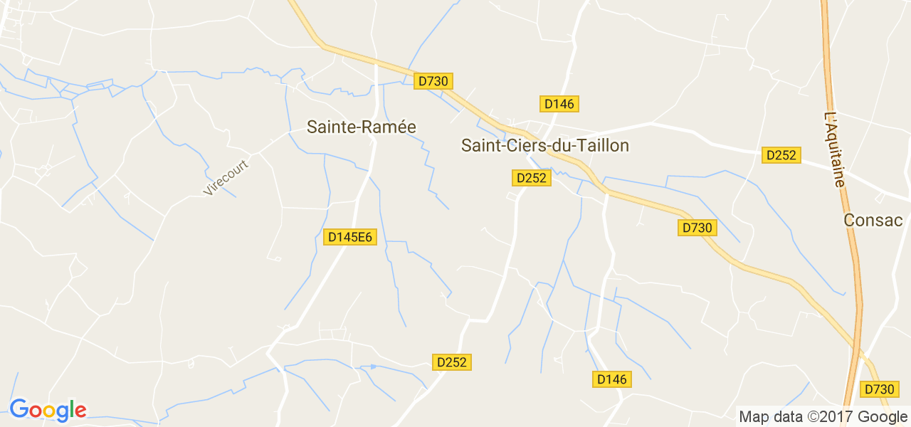 map de la ville de Saint-Ciers-du-Taillon