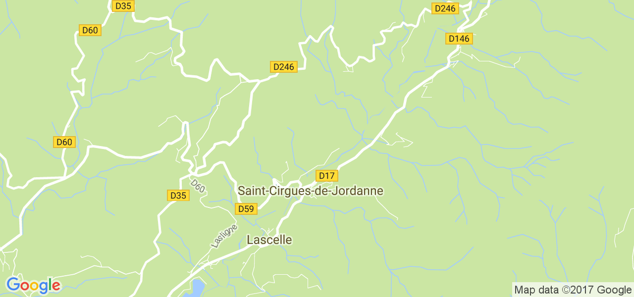 map de la ville de Saint-Cirgues-de-Jordanne