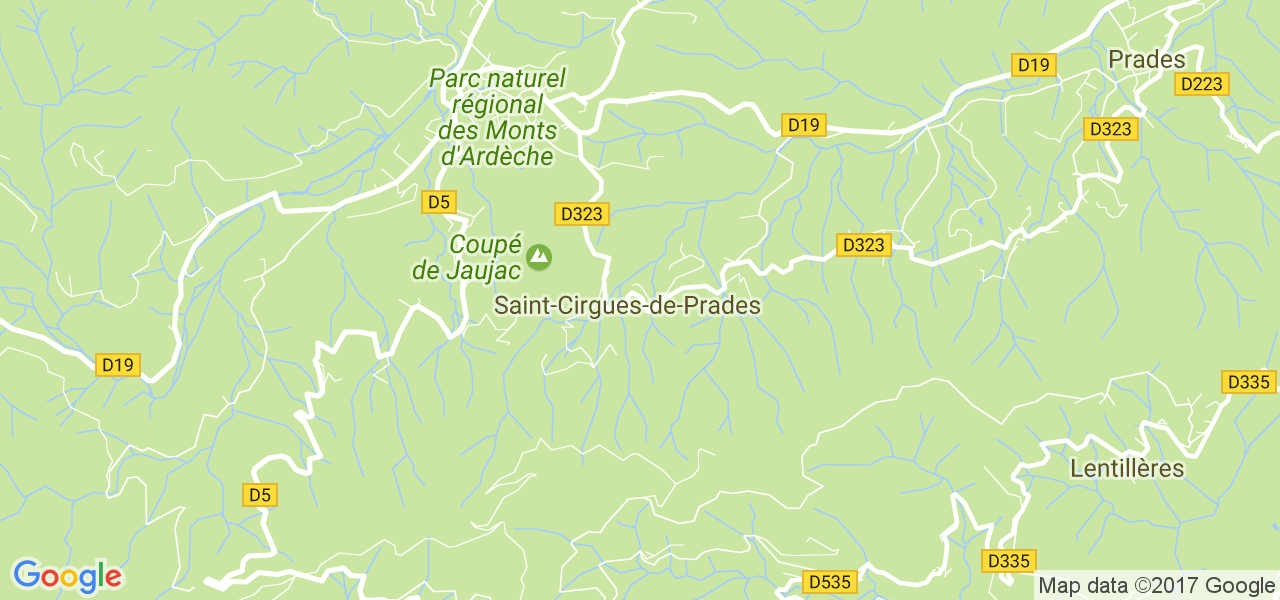 map de la ville de Saint-Cirgues-de-Prades