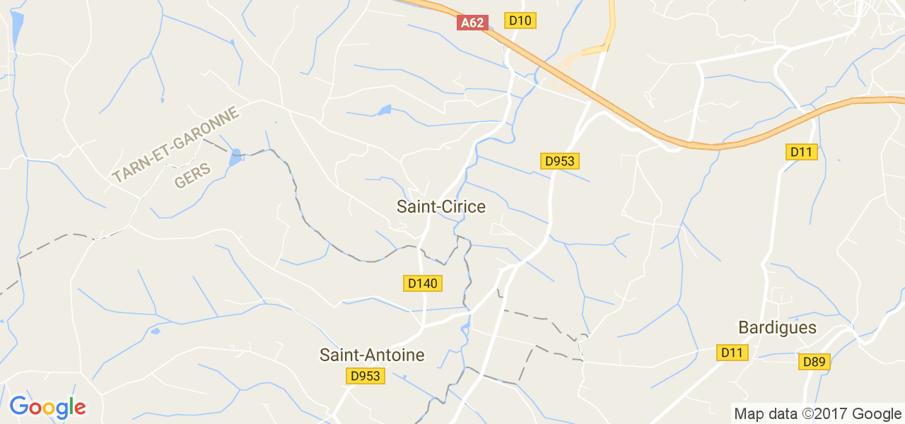 map de la ville de Saint-Cirice