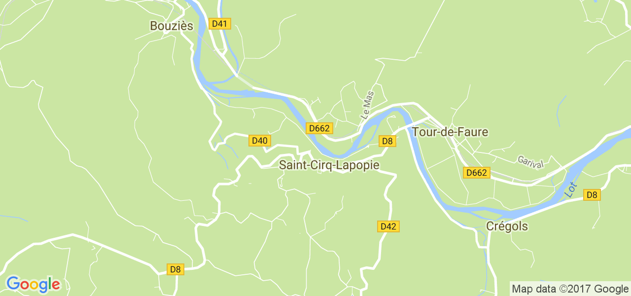 map de la ville de Saint-Cirq-Lapopie