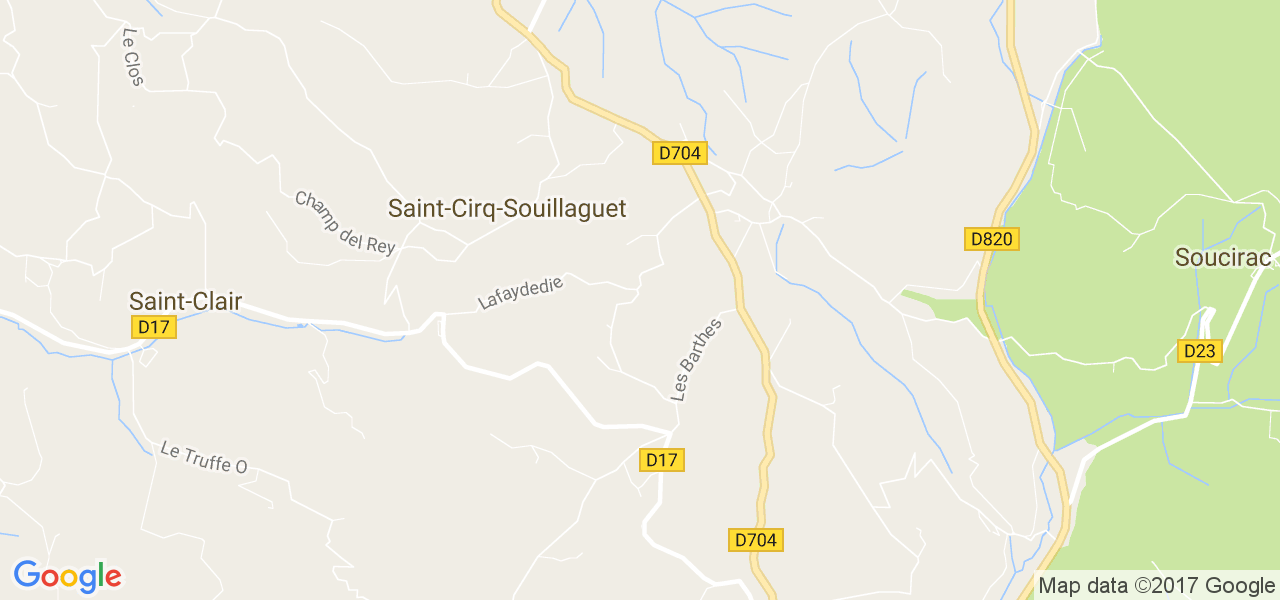 map de la ville de Saint-Cirq-Souillaguet