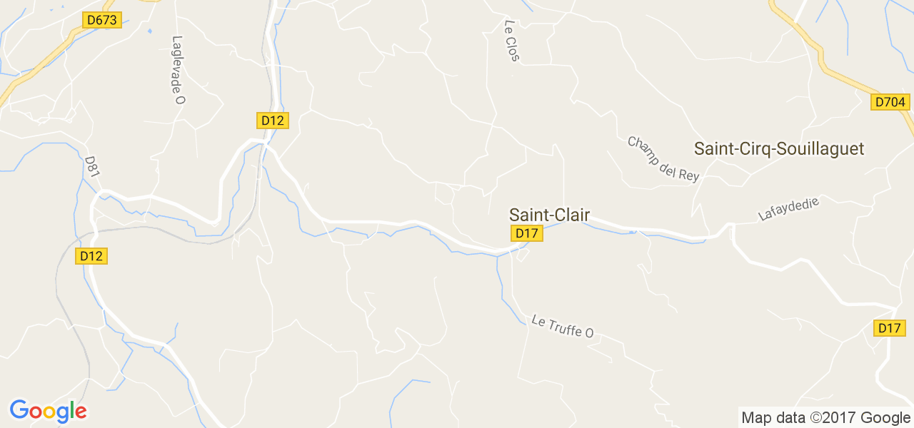 map de la ville de Saint-Clair