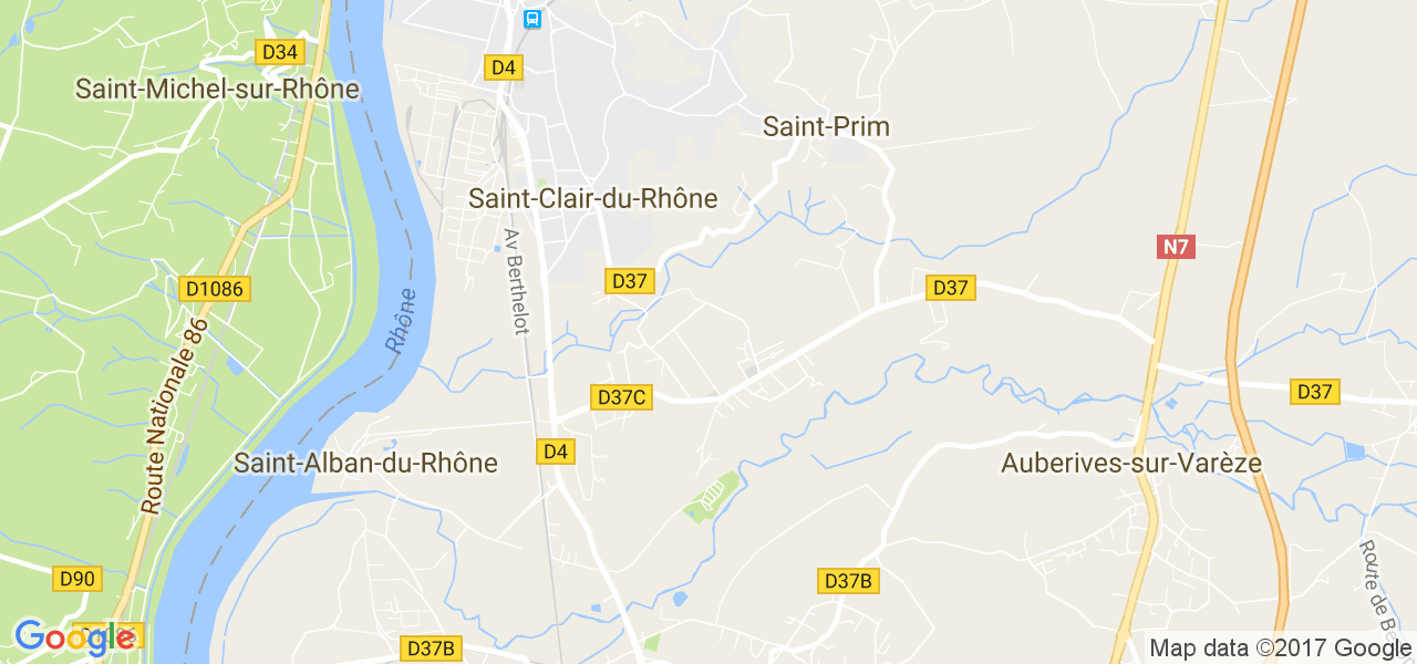 map de la ville de Saint-Clair-du-Rhône