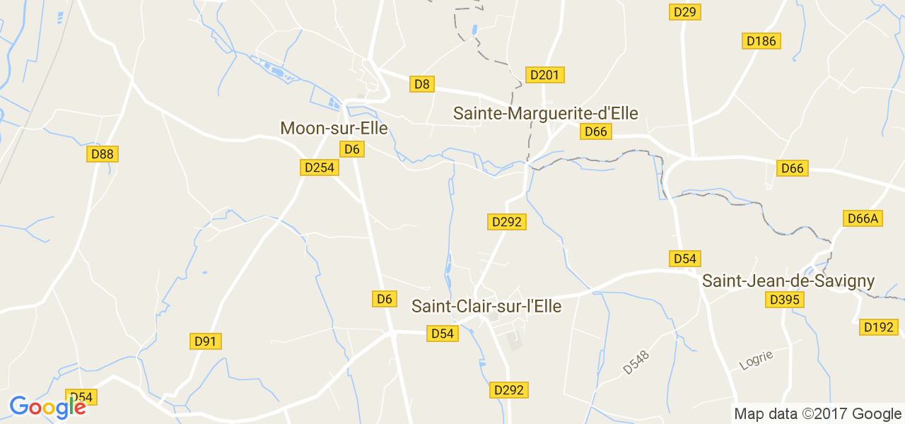 map de la ville de Saint-Clair-sur-l'Elle