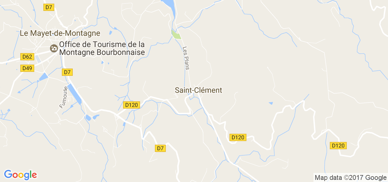 map de la ville de Saint-Clément