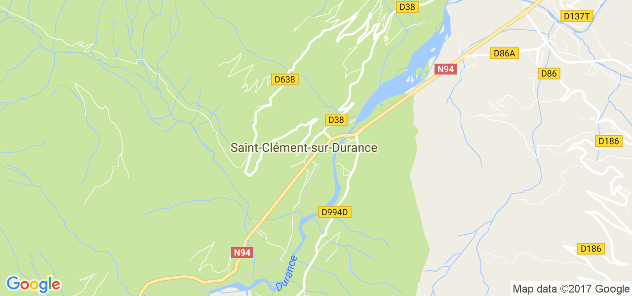 map de la ville de Saint-Clément-sur-Durance