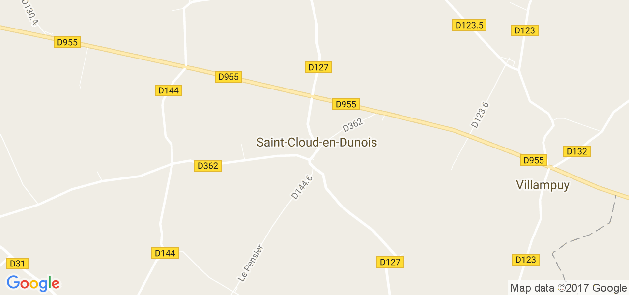 map de la ville de Saint-Cloud-en-Dunois