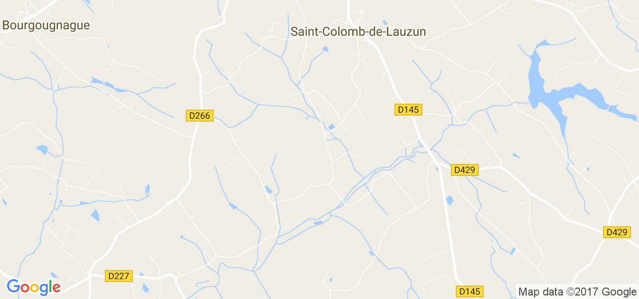 map de la ville de Saint-Colomb-de-Lauzun