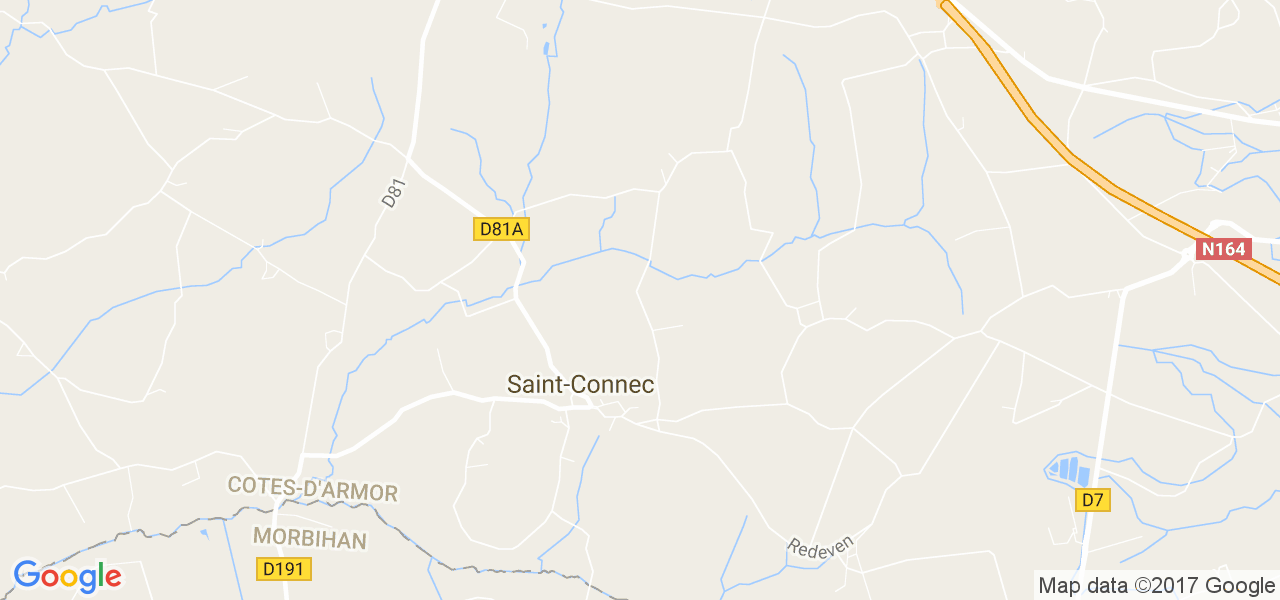 map de la ville de Saint-Connec