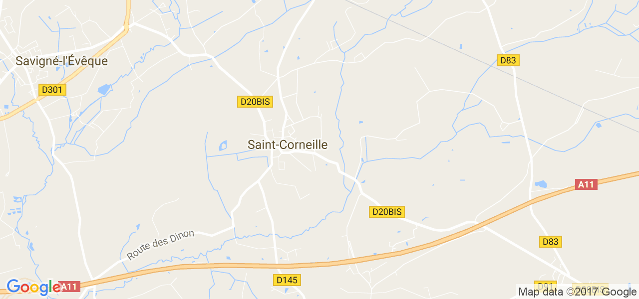 map de la ville de Saint-Corneille