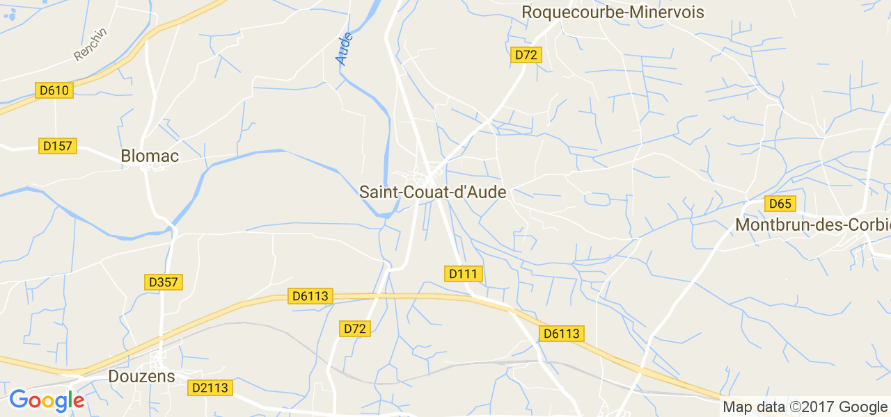 map de la ville de Saint-Couat-d'Aude