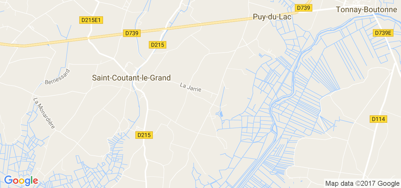 map de la ville de Saint-Coutant-le-Grand