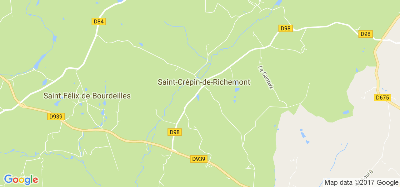 map de la ville de Saint-Crépin-de-Richemont