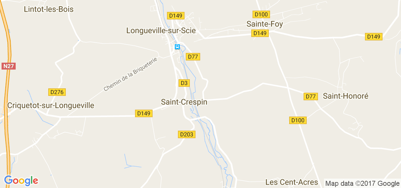 map de la ville de Saint-Crespin