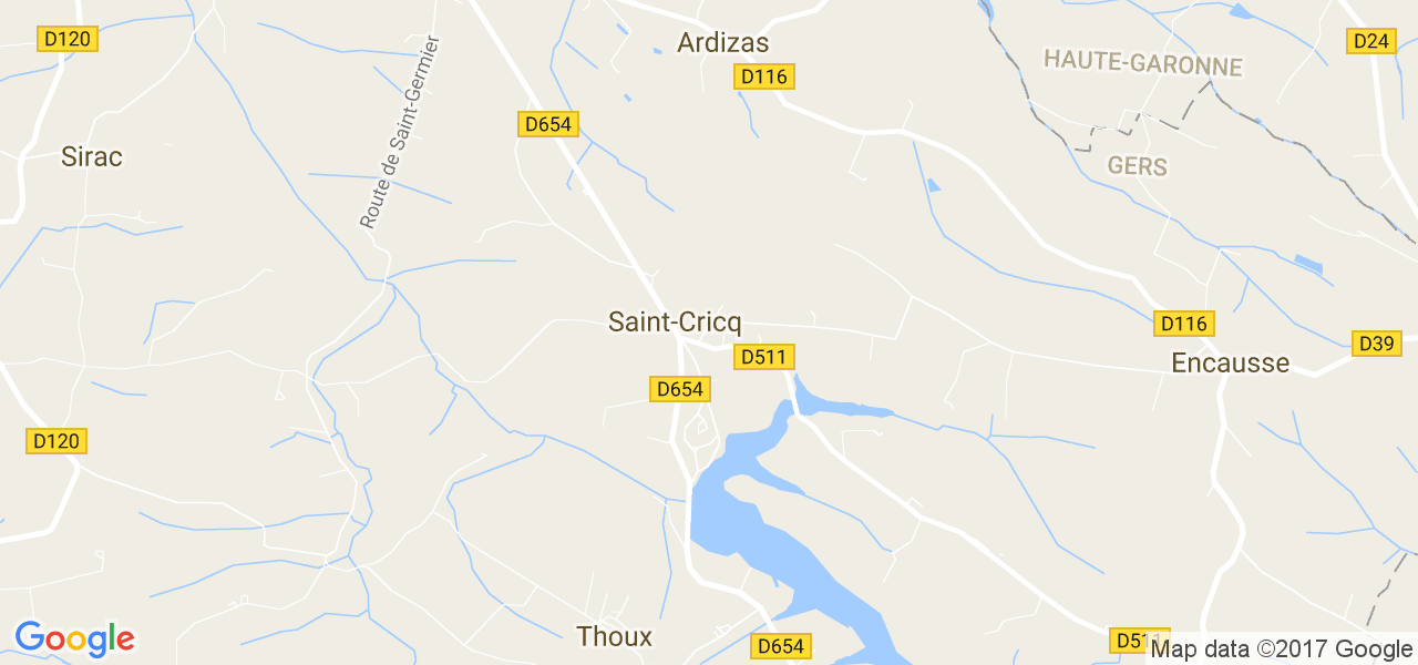 map de la ville de Saint-Cricq