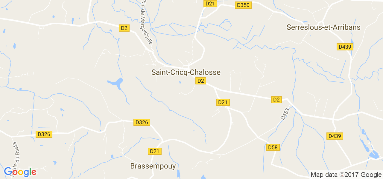 map de la ville de Saint-Cricq-Chalosse