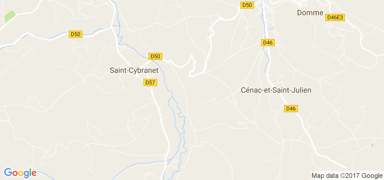 map de la ville de Saint-Cybranet