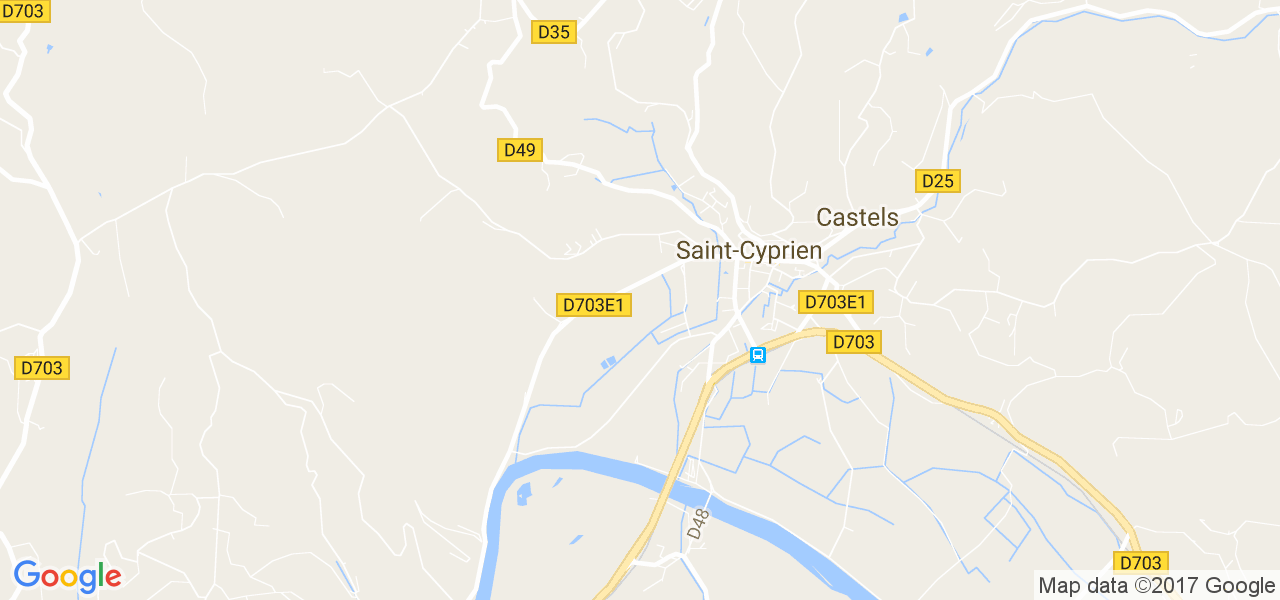 map de la ville de Saint-Cyprien