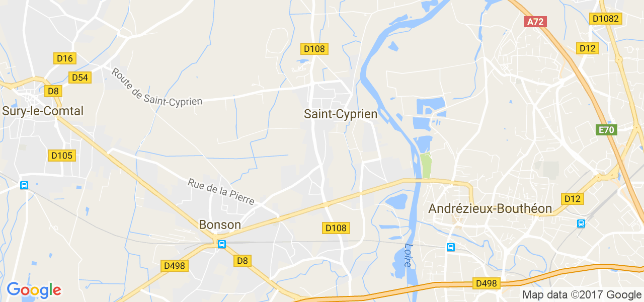 map de la ville de Saint-Cyprien