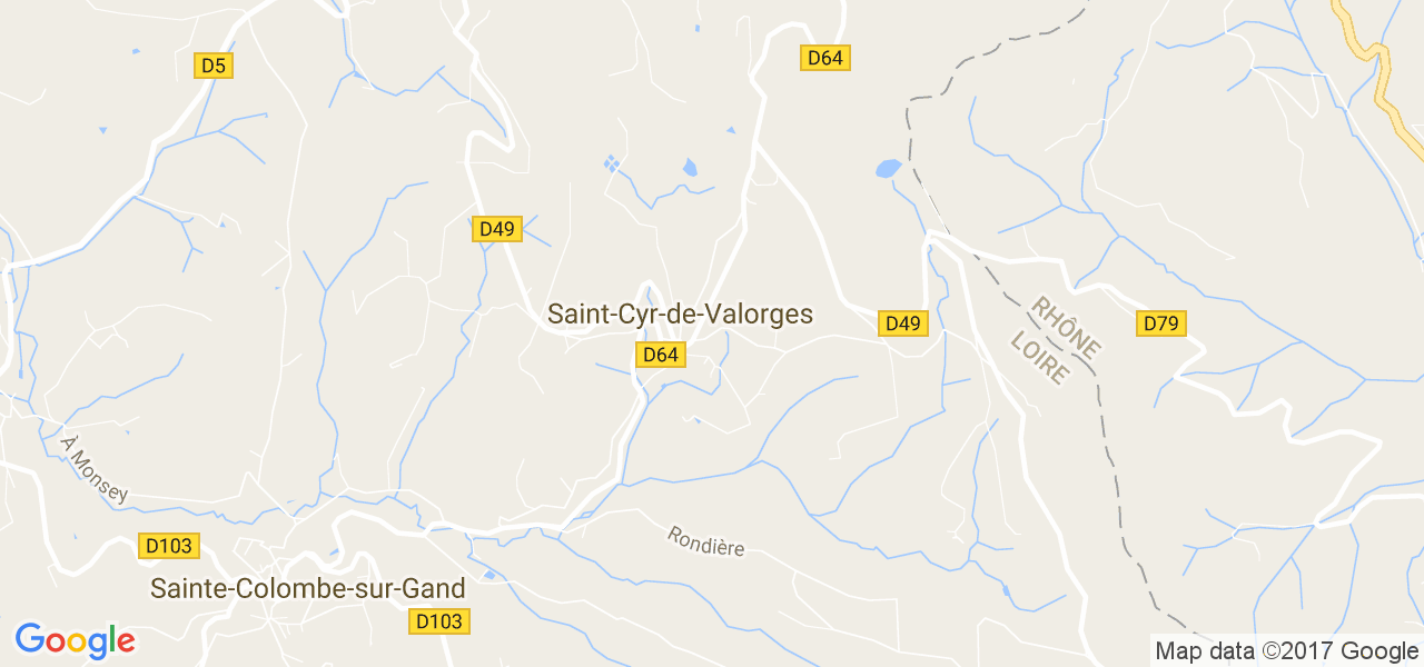 map de la ville de Saint-Cyr-de-Valorges