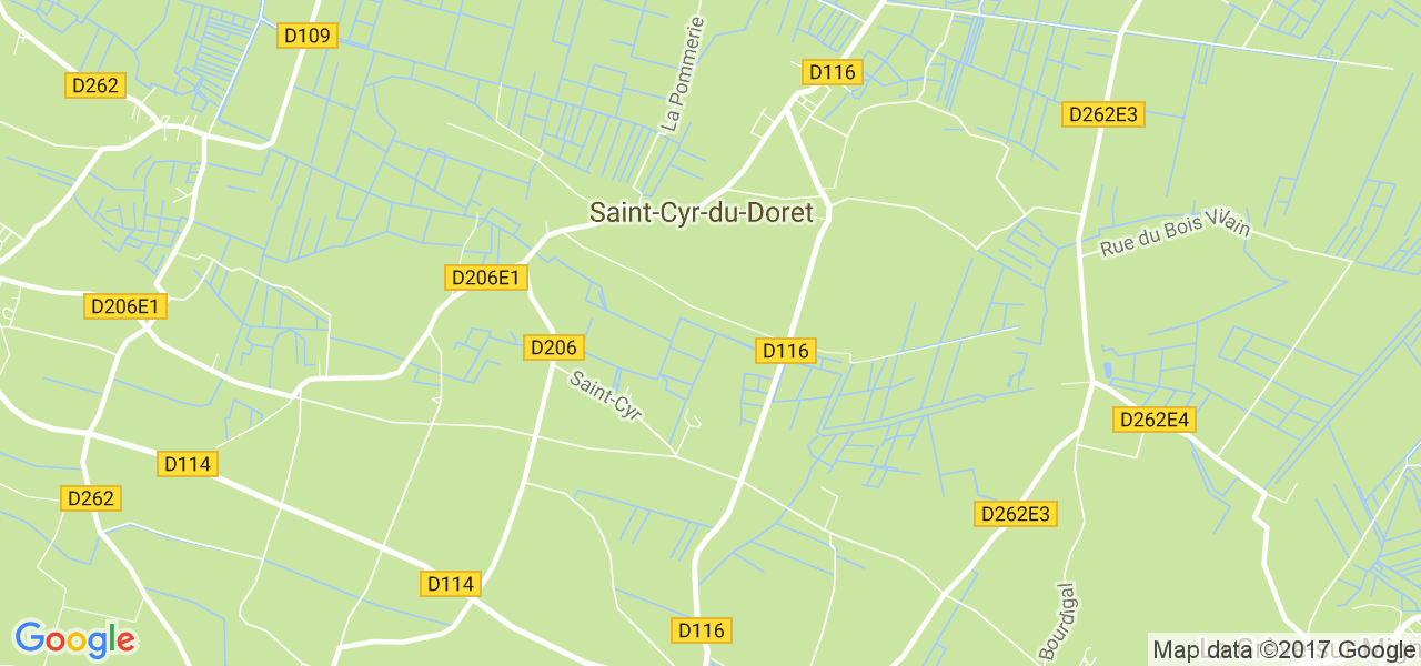 map de la ville de Saint-Cyr-du-Doret