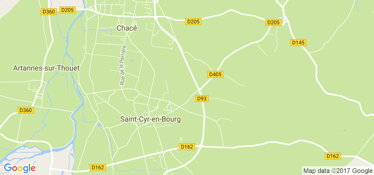 map de la ville de Saint-Cyr-en-Bourg