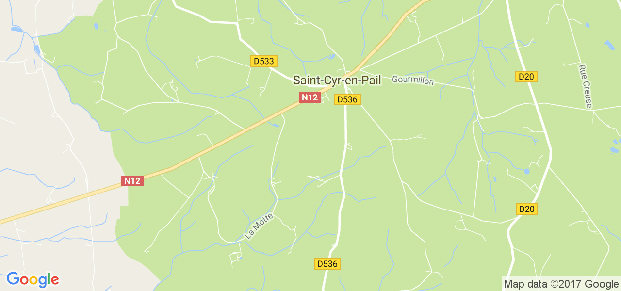 map de la ville de Saint-Cyr-en-Pail