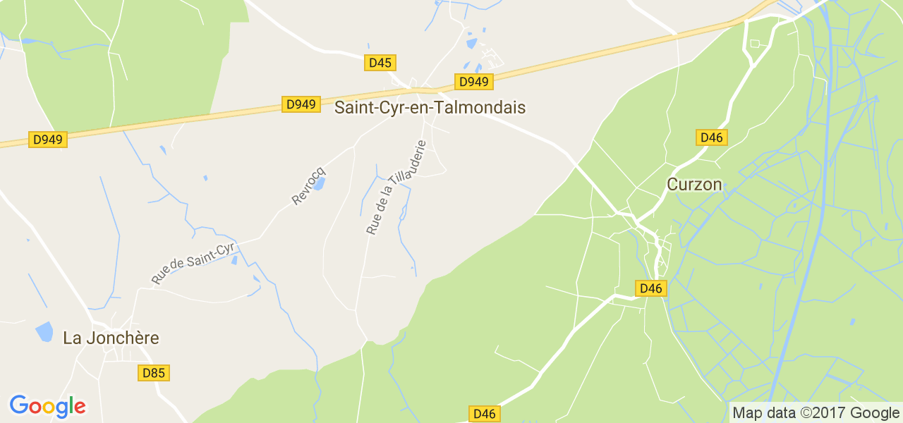 map de la ville de Saint-Cyr-en-Talmondais