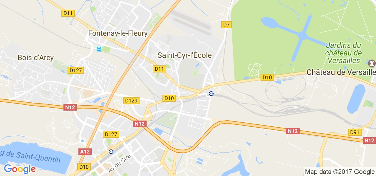 map de la ville de Saint-Cyr-l'École