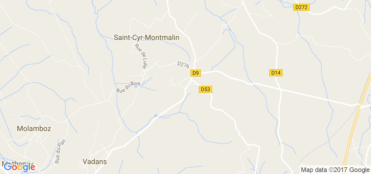 map de la ville de Saint-Cyr-Montmalin