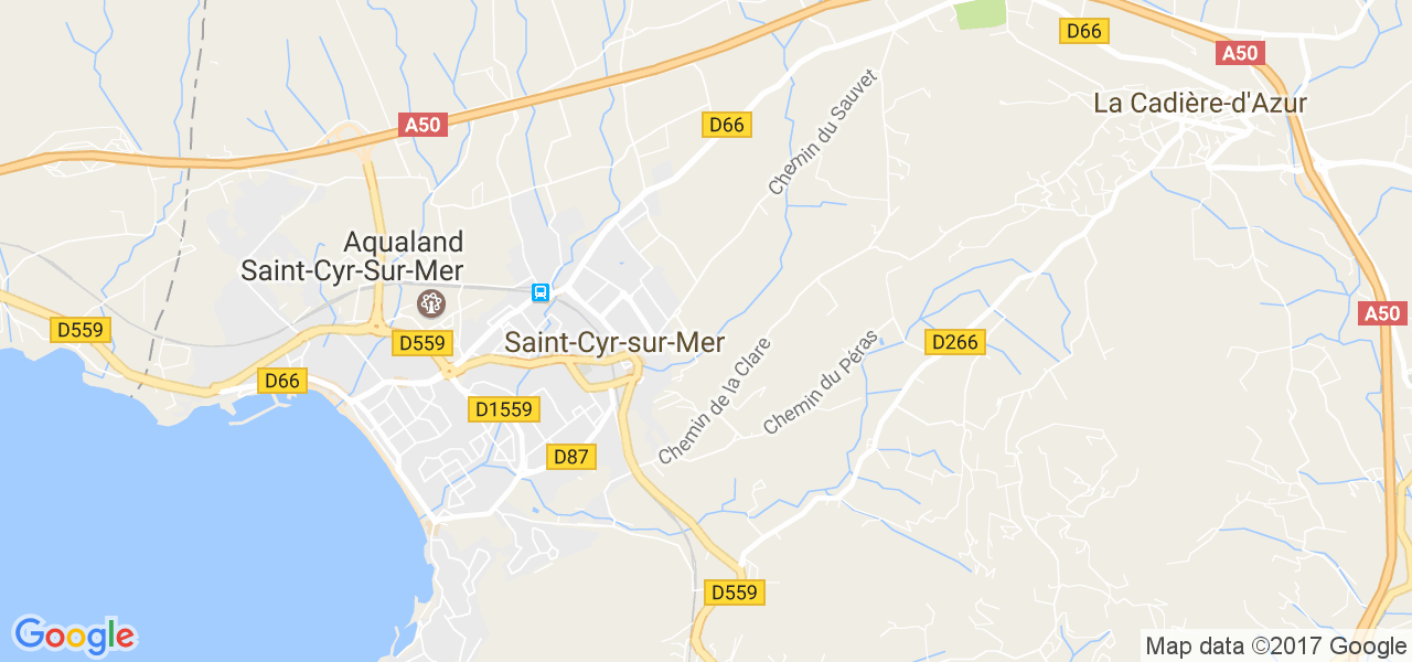 map de la ville de Saint-Cyr-sur-Mer