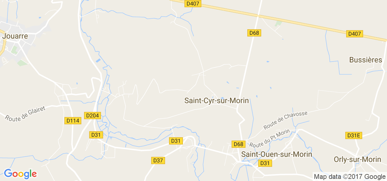 map de la ville de Saint-Cyr-sur-Morin