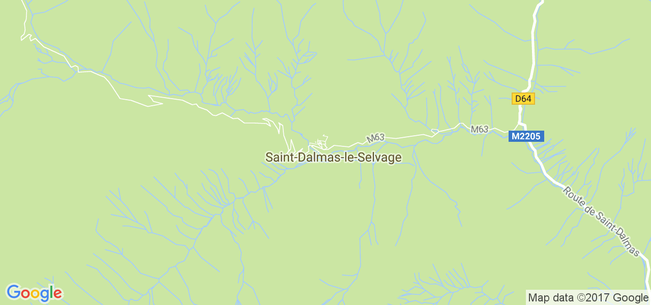 map de la ville de Saint-Dalmas-le-Selvage