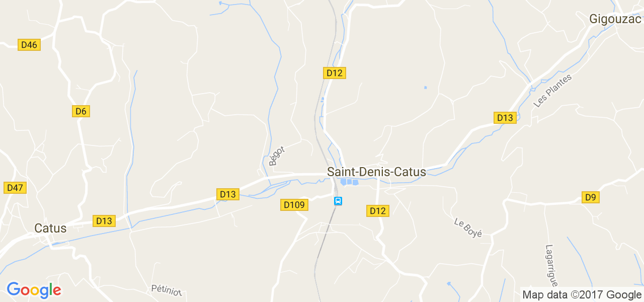 map de la ville de Saint-Denis-Catus