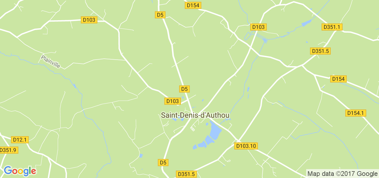 map de la ville de Saint-Denis-d'Authou