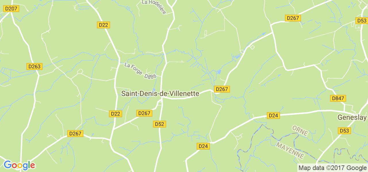 map de la ville de Saint-Denis-de-Villenette