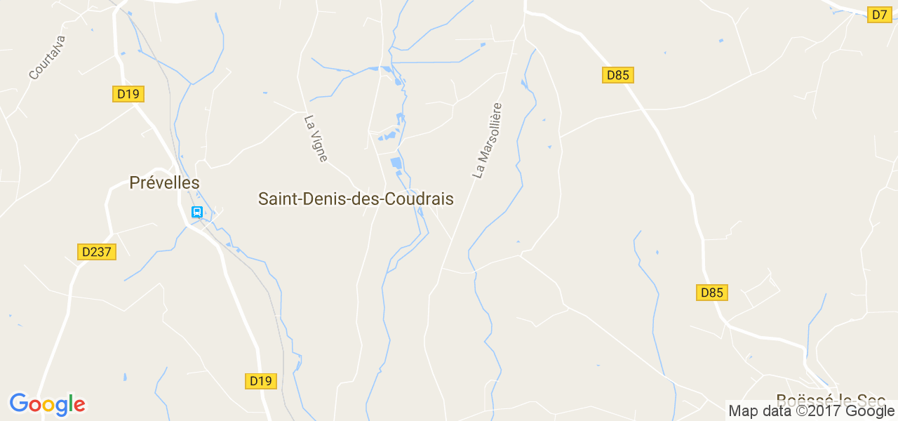 map de la ville de Saint-Denis-des-Coudrais