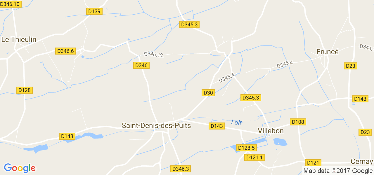 map de la ville de Saint-Denis-des-Puits