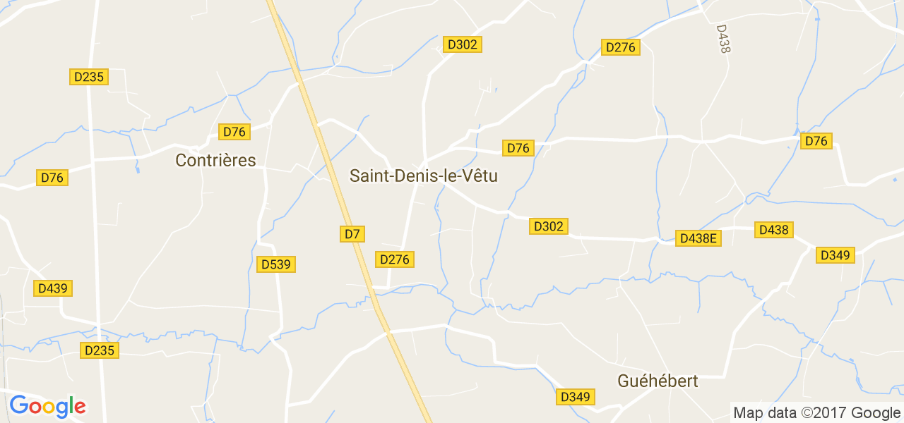 map de la ville de Saint-Denis-le-Vêtu