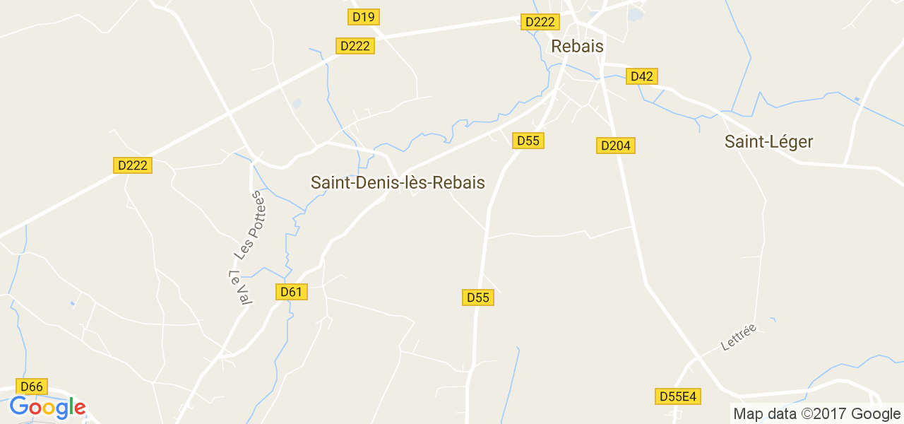 map de la ville de Saint-Denis-lès-Rebais