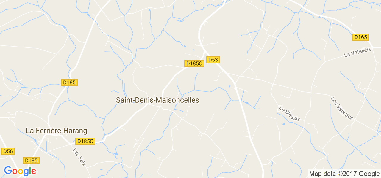 map de la ville de Saint-Denis-Maisoncelles